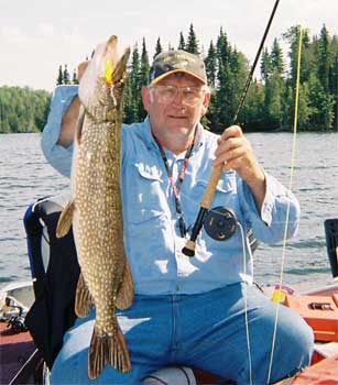 fly fishing northern pike Ontario Canada